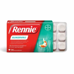 Maag & Darm<Rennie Suikervrij 36 tabletten