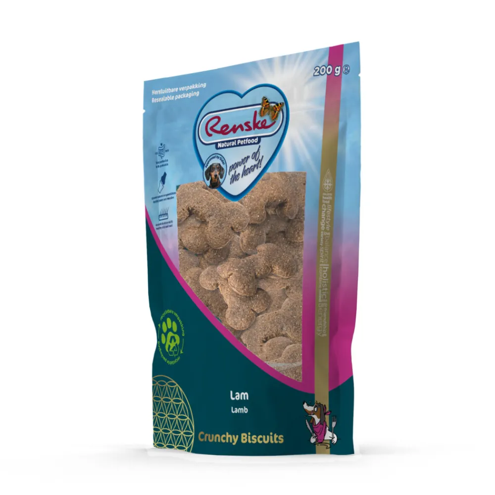 Snacks<Renske Gezonde Beloning Crunchy Hondensnack Lam 200 gr