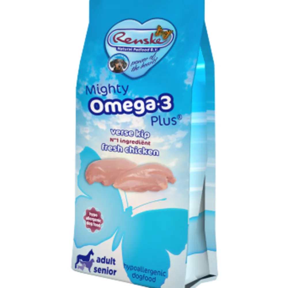 Mighty Omega-3 Plus Hondenvoer Kip 600 gr^Renske Best