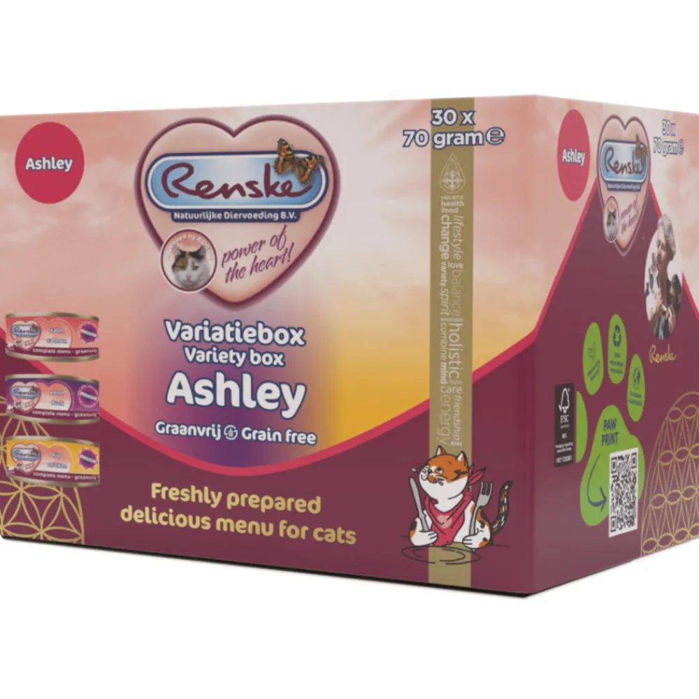 Vers Variatiebox Kattenvoer Nat Ashley 30 x 70 gr^Renske Outlet