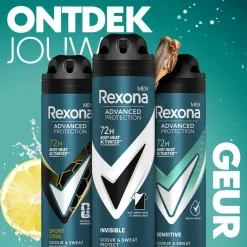 Men Deodorant Spray Advanced Protection Invisible 150 ml^Rexona Sale
