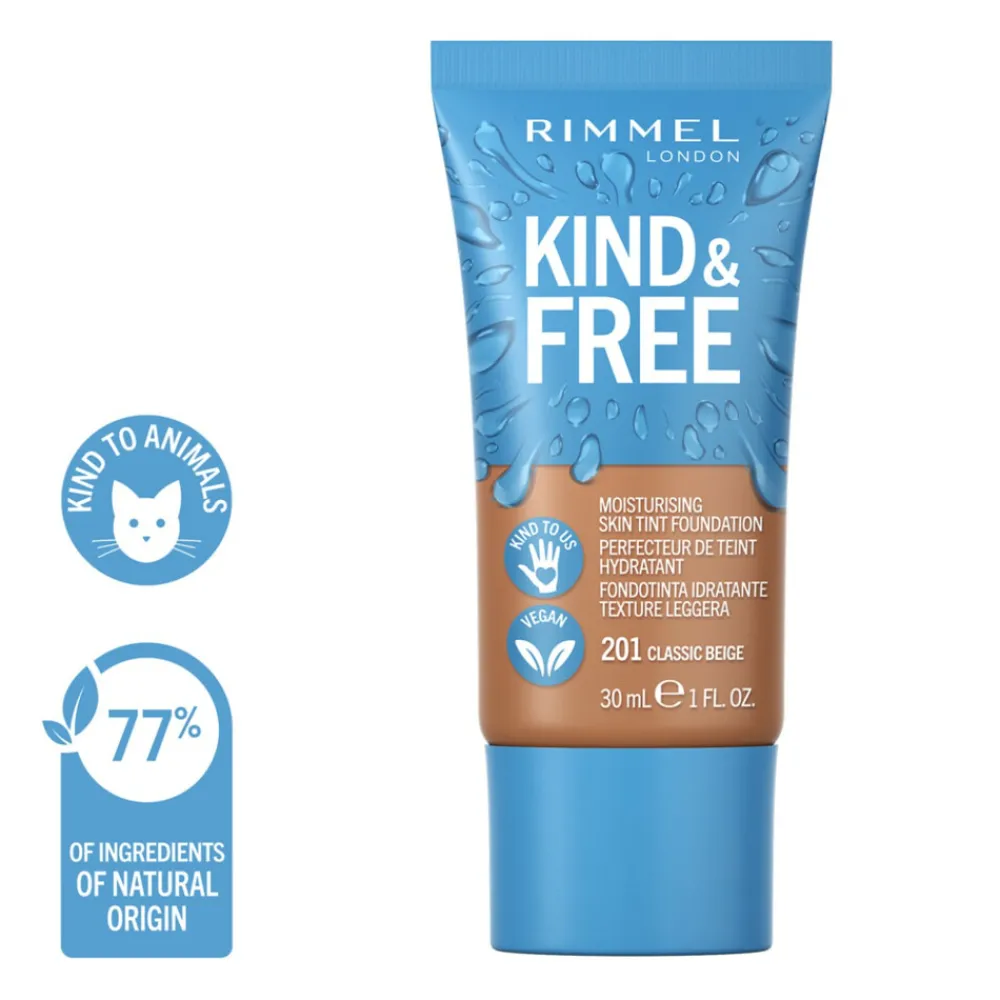 KIND & FREE Vegan Foundation 201 Classic Beige 30 ml^Rimmel Best