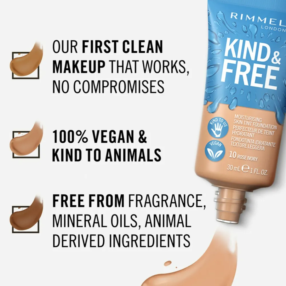 KIND & FREE Vegan Foundation 201 Classic Beige 30 ml^Rimmel Best