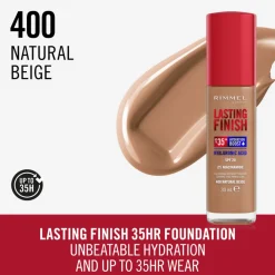 Lasting Finish 35H Foundation Natural Beige 400 30 ml^Rimmel Hot