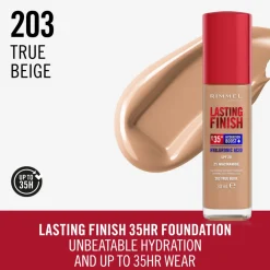 Lasting Finish 35H Foundation True Beige 203 30 ml^Rimmel Online