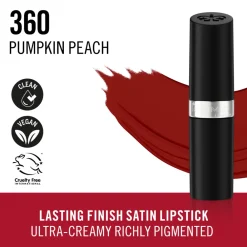 Hot Lasting Finish Satin Lipstick 360 Pumpkin Peach 4 gr Lipstick