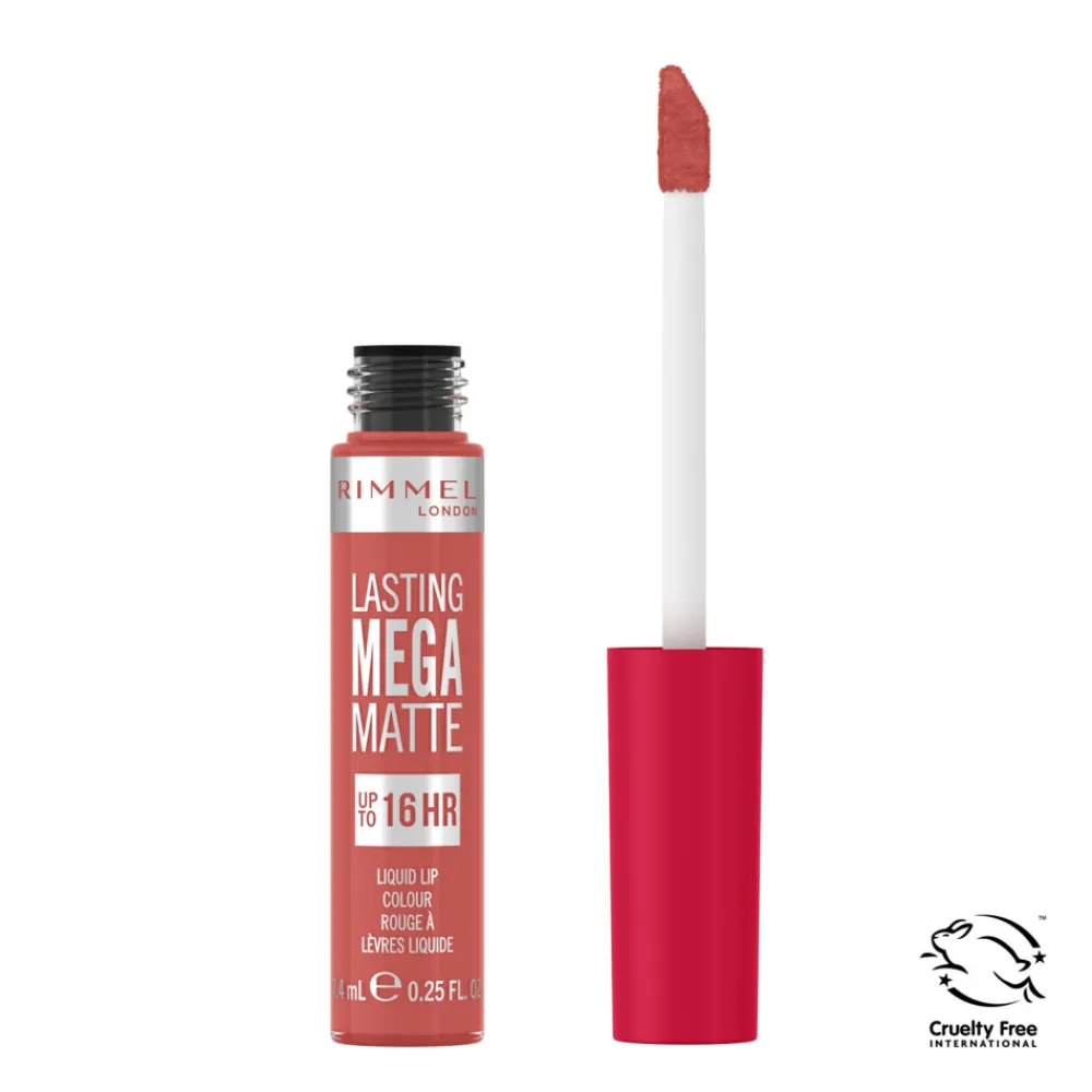 Lasting Mega Matte Liquid Lipstick Coral Sass 600 7.4 ml^Rimmel