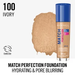 Match Perfection Foundation 100 Ivory 30 ml^Rimmel Sale