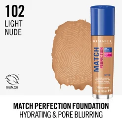 Match Perfection Foundation Ivory Nude 102 30 ml^Rimmel Best