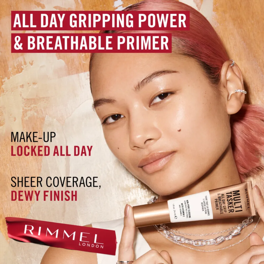 Multi-Tasker All Day Grip & Breathable Primer Transparant 24 ml^Rimmel Best