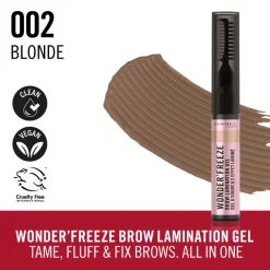 Wenkbrauwgel<Rimmel Wonder'Freeze Lamination Wenkbrauwgel 002 Blonde 6 gr