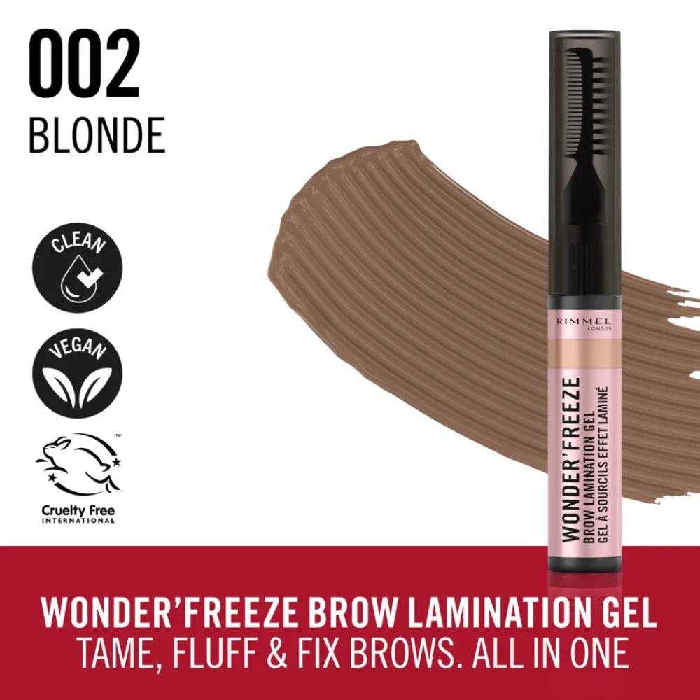 Wenkbrauwgel<Rimmel Wonder'Freeze Lamination Wenkbrauwgel 002 Blonde 6 gr