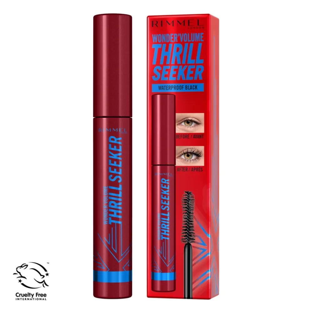 Wonder'Volume Thrillseeker Waterproof Mascara Waterproof black 8 ml^Rimmel Outlet