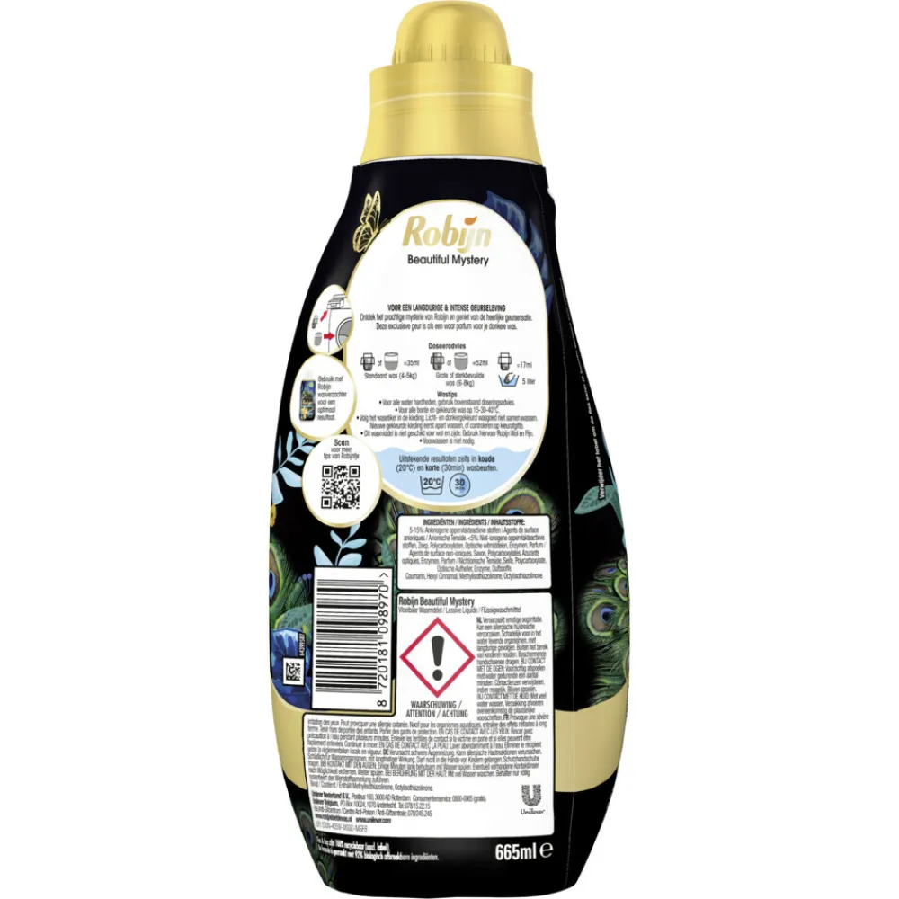 Klein & Krachtig Wasmiddel Black Beautiful Mystery 19 Wasbeurten 665 ml^Robijn Discount