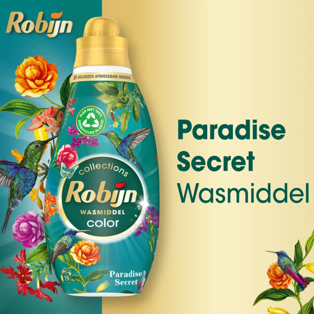 Klein & Krachtig Wasmiddel Color Paradise Secret 19 Wasbeurten 665 ml^Robijn Sale