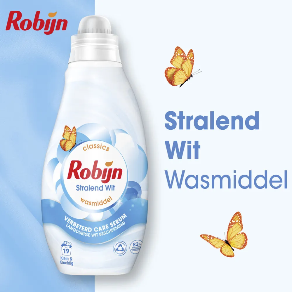 Klein & Krachtig Wasmiddel Stralend Wit 19 Wasbeurten 665 ml^Robijn Discount