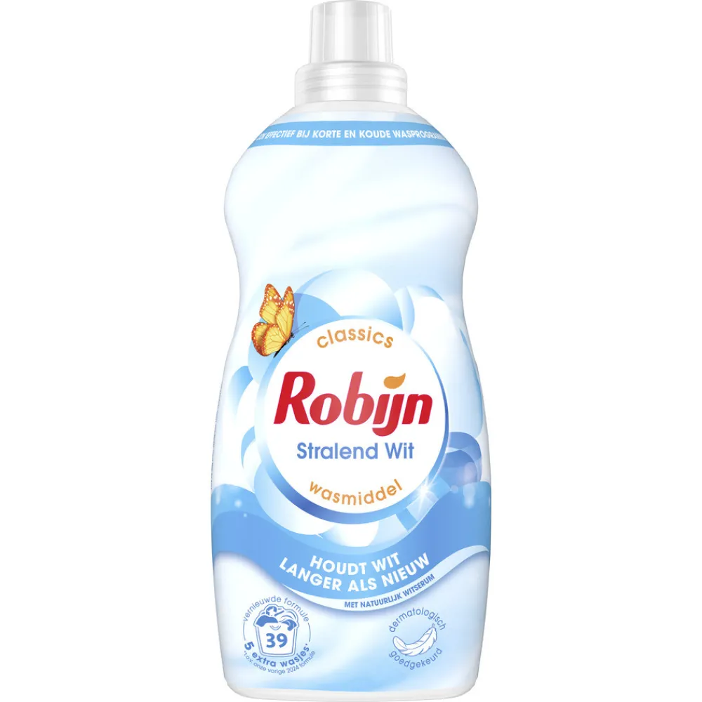 Klein & Krachtig Wasmiddel Stralend Wit 39 Wasbeurten 1,19 liter^Robijn Discount