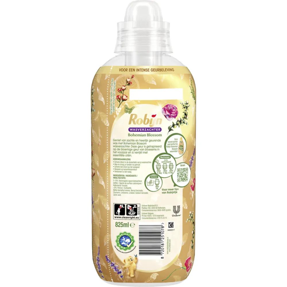 Wasverzachter<Robijn Wasverzachter Bohemian Blossom 33 Wasbeurten 825 ml