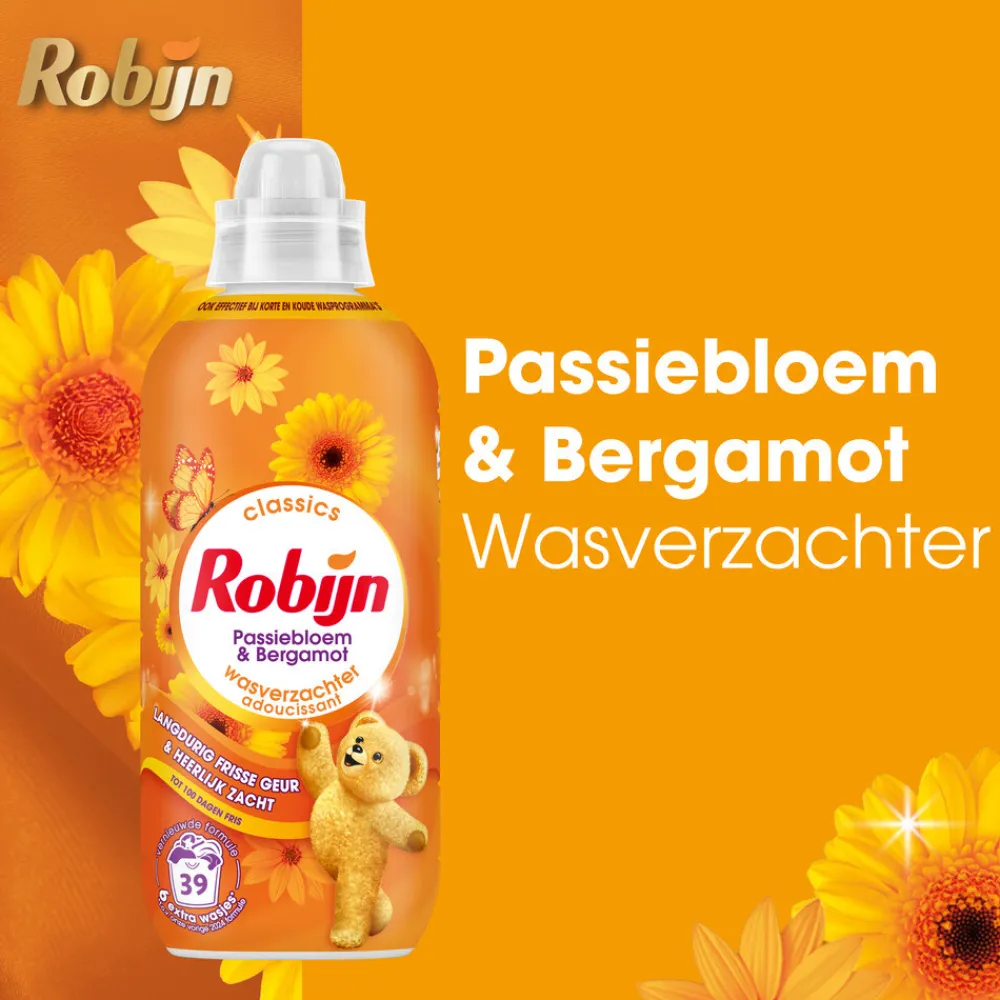 Wasverzachter Passiebloem & Bergamot 39 Wasbeurten 780 ml^Robijn Best