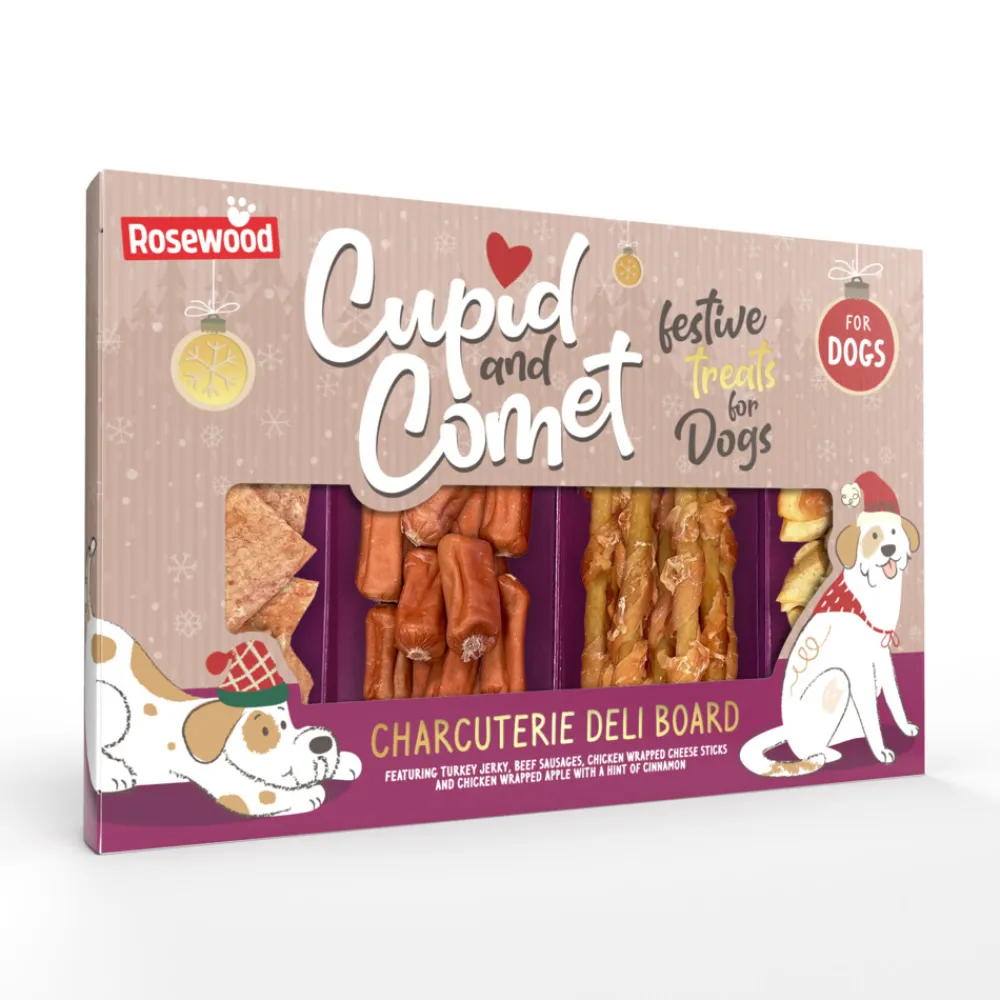 Snacks<Rosewood Cupid & Comet Charcuterie Deli Plank Hondensnacks Kerst 200 gr