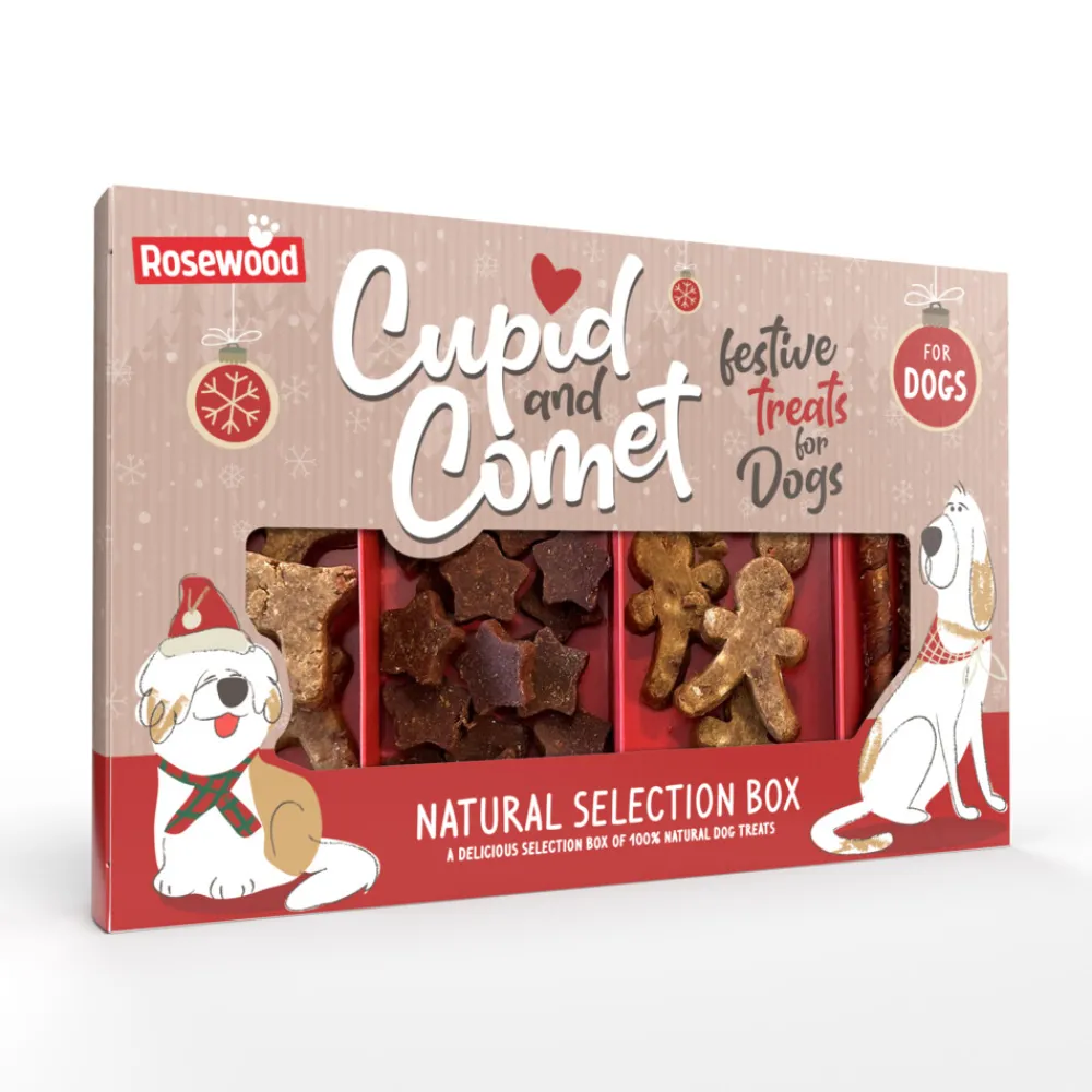 Cupid & Comet Traktatiedoos Kerst Hondensnacks 175 gr^Rosewood