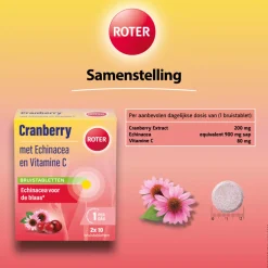 Cranberry Bruis 20 bruistabletten Voor Vrouw Of Man|Speciale Bestanddelen