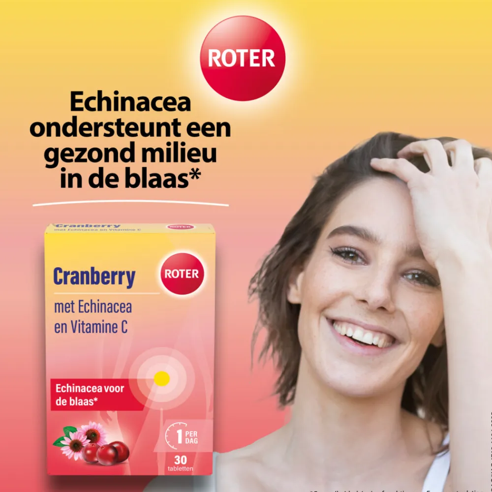 Cranberry Vitamine C en Echinacea 30 tabletten^Roter Best