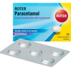 Pijnstillend<Roter Paracetamol 500 mg Smelttablet Bessen 20 tabletten