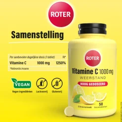 Best Vitamine C 1000 mg Sterk Citroen 50 kauwtabletten Vitaminen