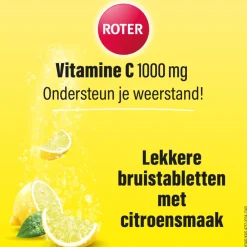 Vitamine C Bruis 1000 mg Citroen 2 x 20 bruistabletten Vitaminen