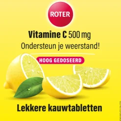 Clearance Vitamine C Hooggedoseerd 500mg Citroen 50 kauwtabletten Vitaminen