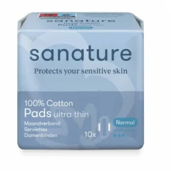 Outlet 100% Katoen Maandverband Normaal 10 stuks Intiemhygiëne
