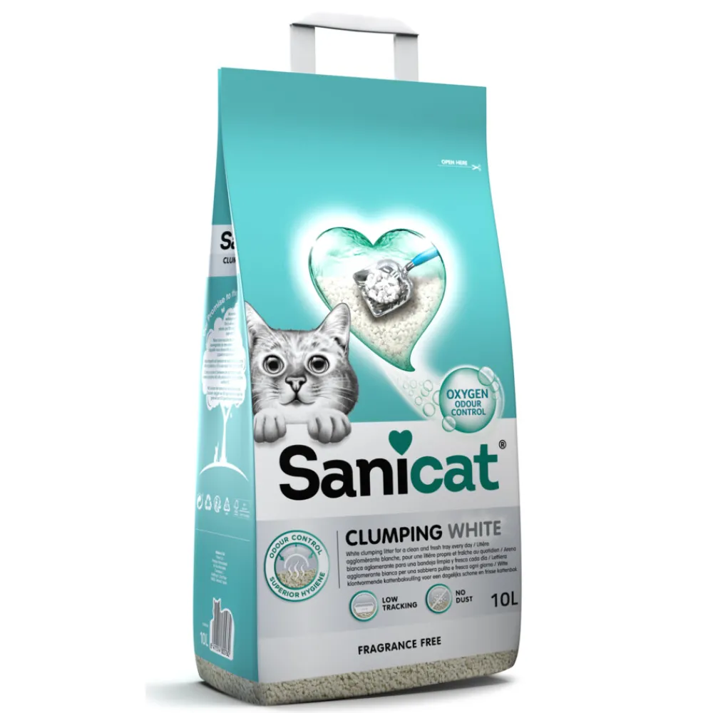 Kattenbakvulling Clumping White 10 liter^Sanicat Best