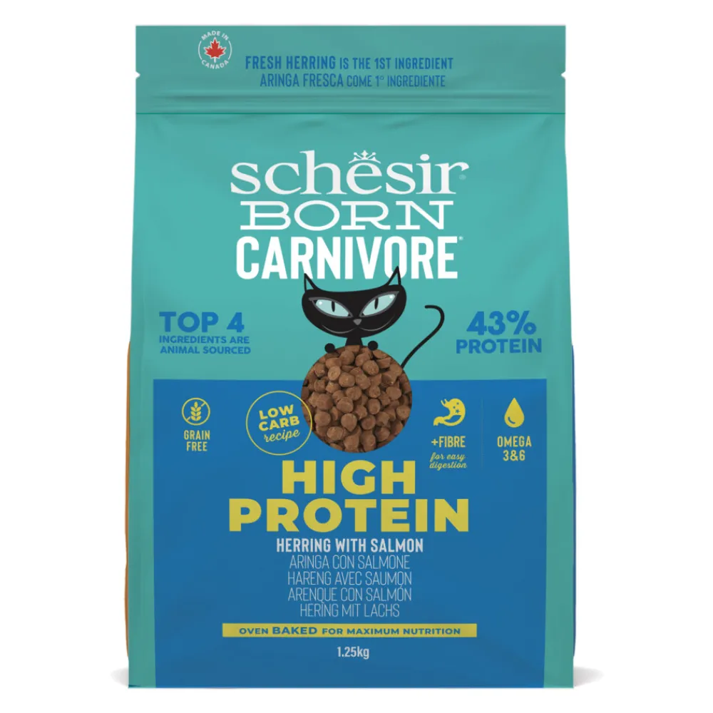 Kattenvoer<Schesir Born Carnivore Kattenvoer Herring & Salmon 1,25 kg