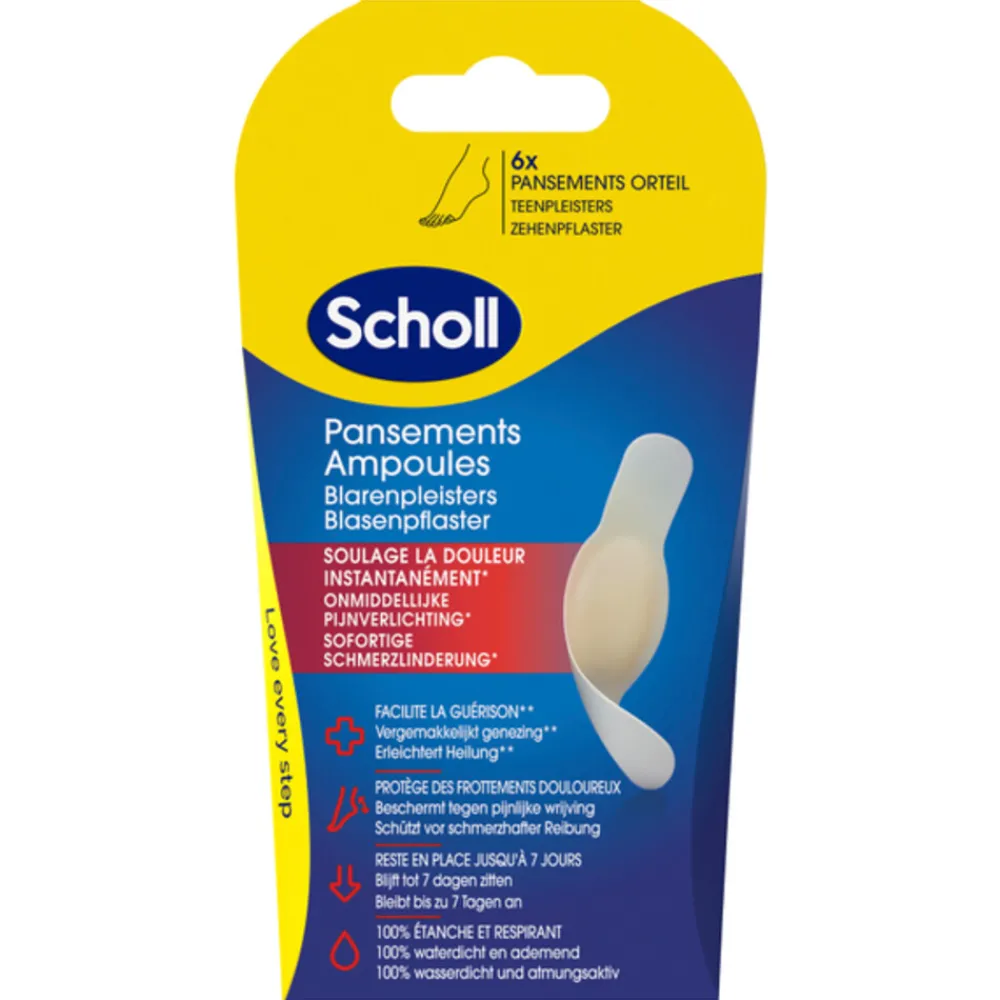 Voetverzorging<Scholl Blarenpleisters Teen 6 stuks