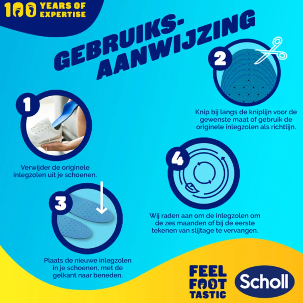 Voetverzorging<Scholl GelActiv Inlegzolen Work & Boot Small Maat 35.5-40.5 1 paar