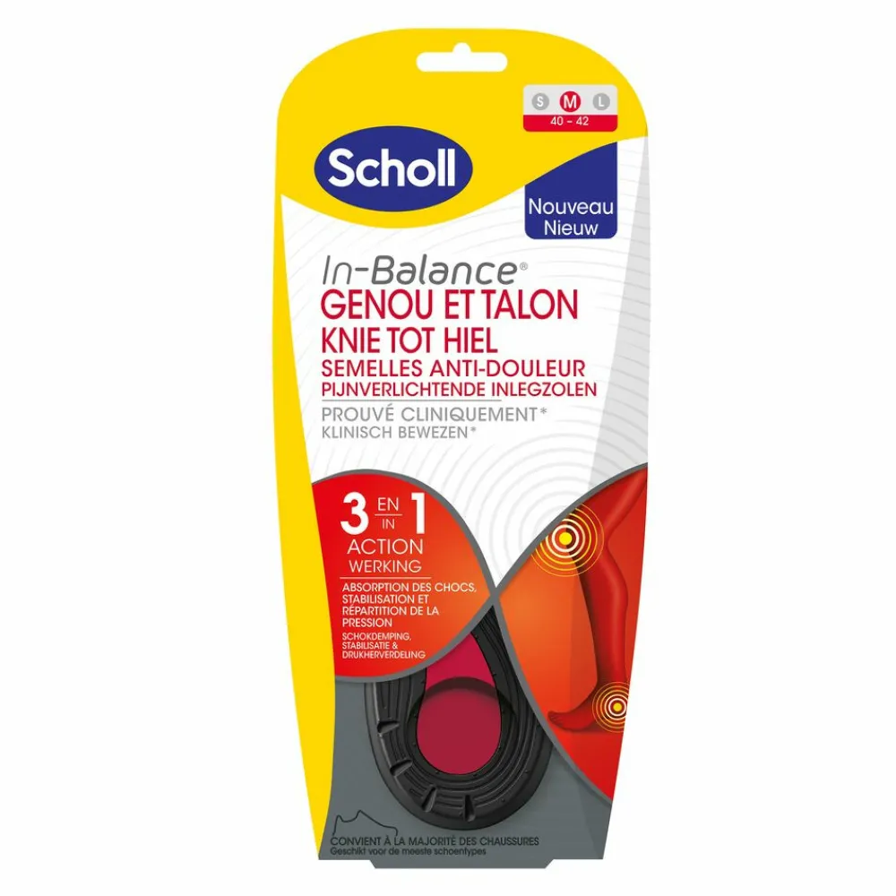 Voetverzorging<Scholl In Balance Inlegzolen Knie tot Hiel Medium (Maat 40-42)