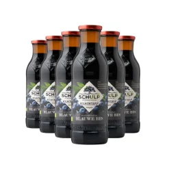 Clearance Blauwe Bessensap Puur Krachtsap Biologisch 6 x 0,75 liter Dranken