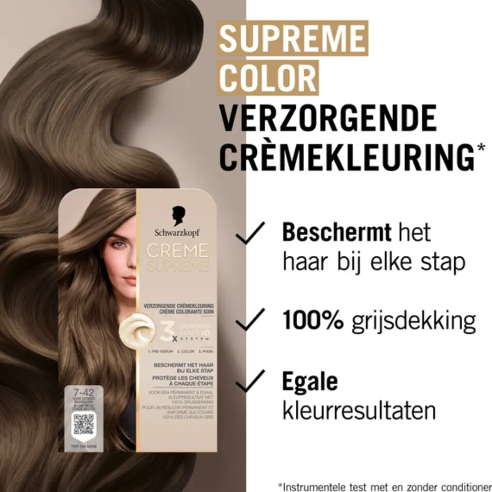 Creme Supreme Haarkleuring 7-42 1 set^Schwarzkopf Hot
