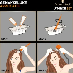 Clearance Uitgroeiset Haarverf Donkerbruin R4 1 set Haarkleuring