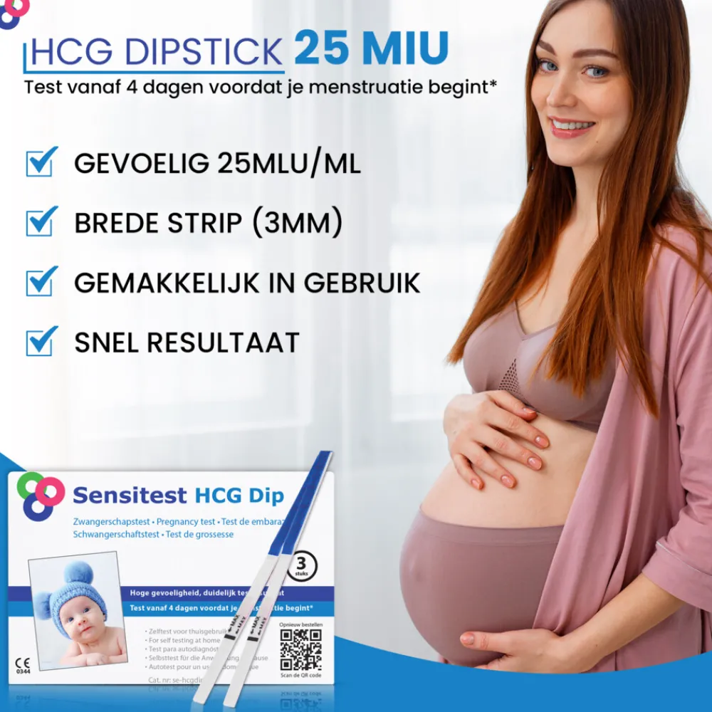 Zwangerschapstest Dipstick 3 stuks^Sensitest Discount