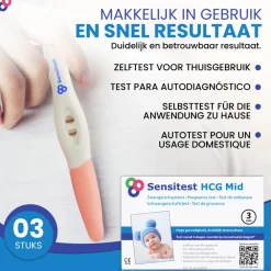 Zwangerschapstesten|Zelftesten<Sensitest Zwangerschapstest Midstream 3 stuks