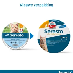 Vlo, Teek & Worm<Seresto Anti Vlooien en Teken Halsband Kat Tot 8 kg 2-pack 38 cm