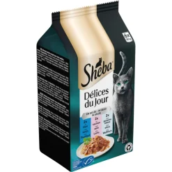 Outlet Délices Du Jour Kattenvoer Nat Selectie Maaltijdzakjes Multipack Gevogelte in Gelei 6x50 gr Kattenvoer