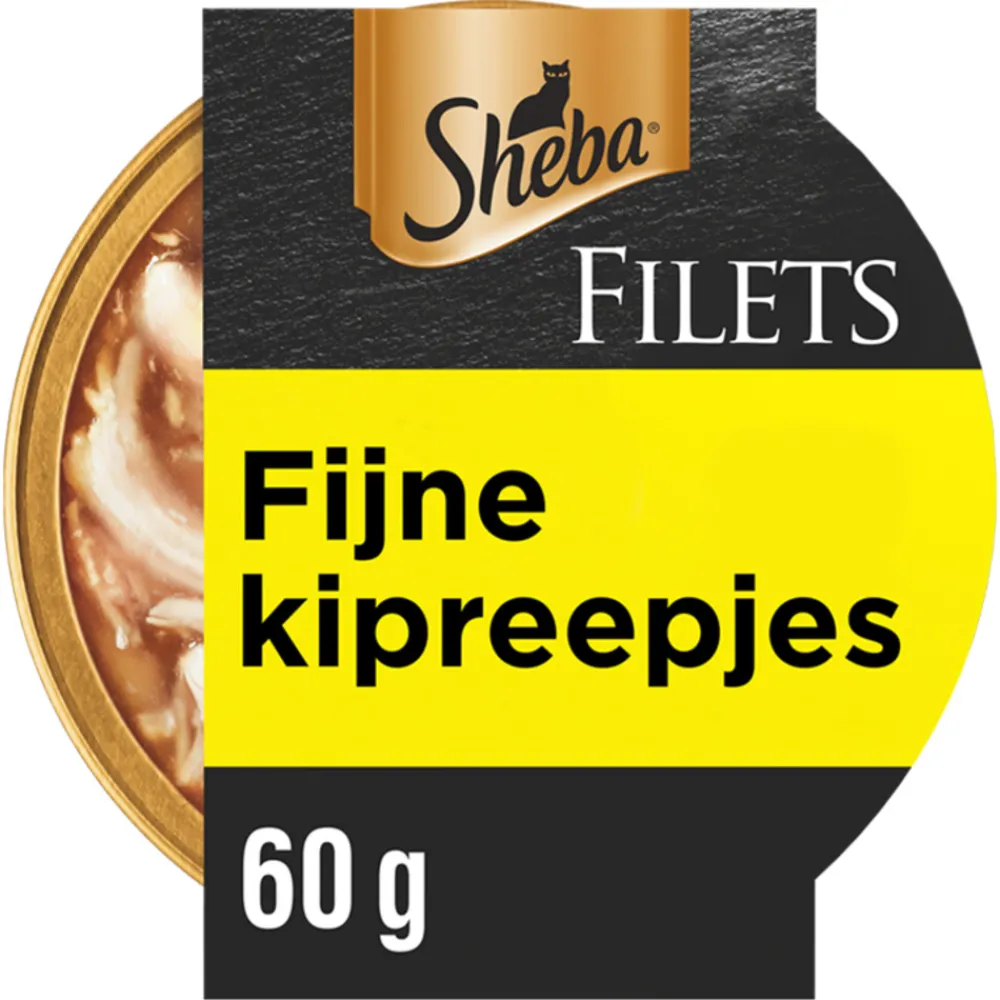 Kattenvoer<Sheba Filets Kattenvoer Natvoer Kipfilet Stukjes in Saus 60 gr