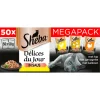 Kattenvoer Mega Pack Délices Du Jour Natvoer Gevogelte in Saus Maaltijdzakjes 50 x 50 gr^Sheba Discount