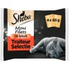 Kattenvoer<Sheba Mini Filets Adult Kattenvoer Natvoer Traiteur Selectie Kuipjes 340 gr