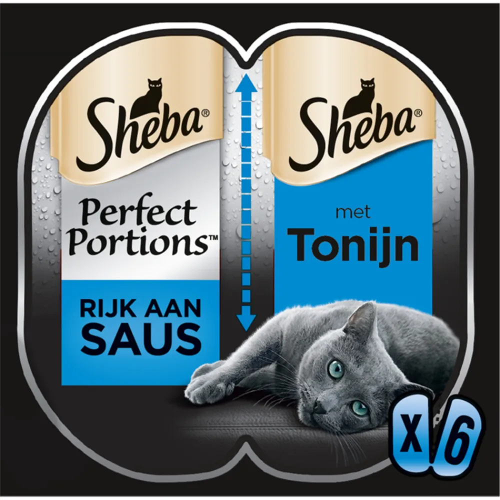 Perfect Portions Kattenvoer Natvoer Tonijn in Saus 3 x 2 stuks^Sheba Outlet
