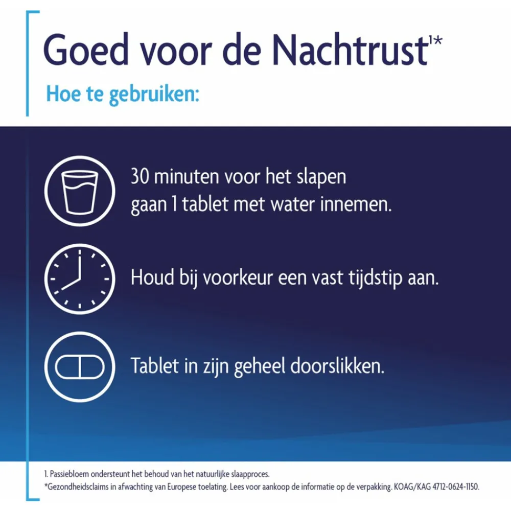 Online Nachtrust 8 uur 30 tabletten Rustgevend & Slapen