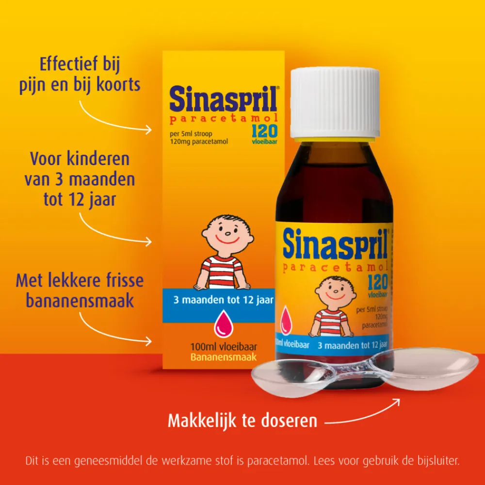 Paracetamol 120 mg Vloeibaar 100 ml^Sinaspril Best